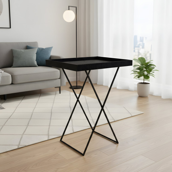 Leather Folding Tray Table